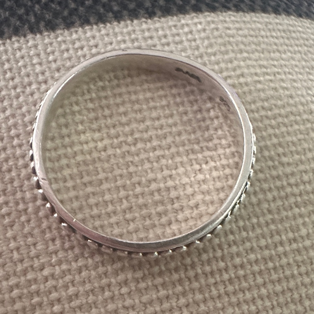 SARDA  Silver Beaded Edge Women's Bands side #8
